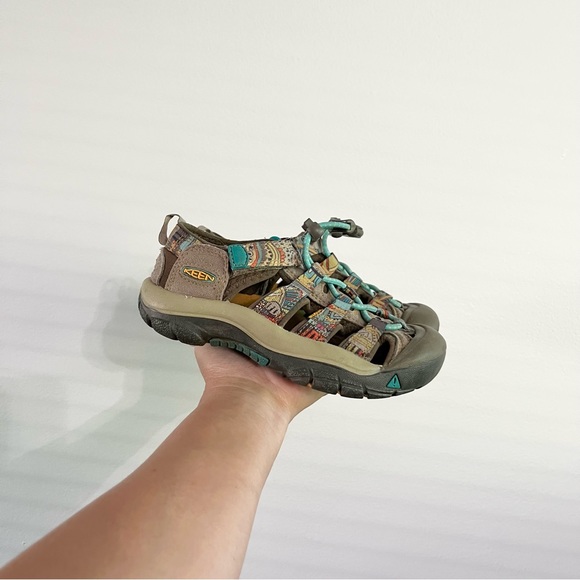 Keen Other - Keen + Jennifer Mercede Ltd Kids Hiking Sandals Tan Blue Orange Waterproof Sz 11